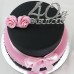 Flower - 2 Tiers Quilt and Roses cake (D,V)